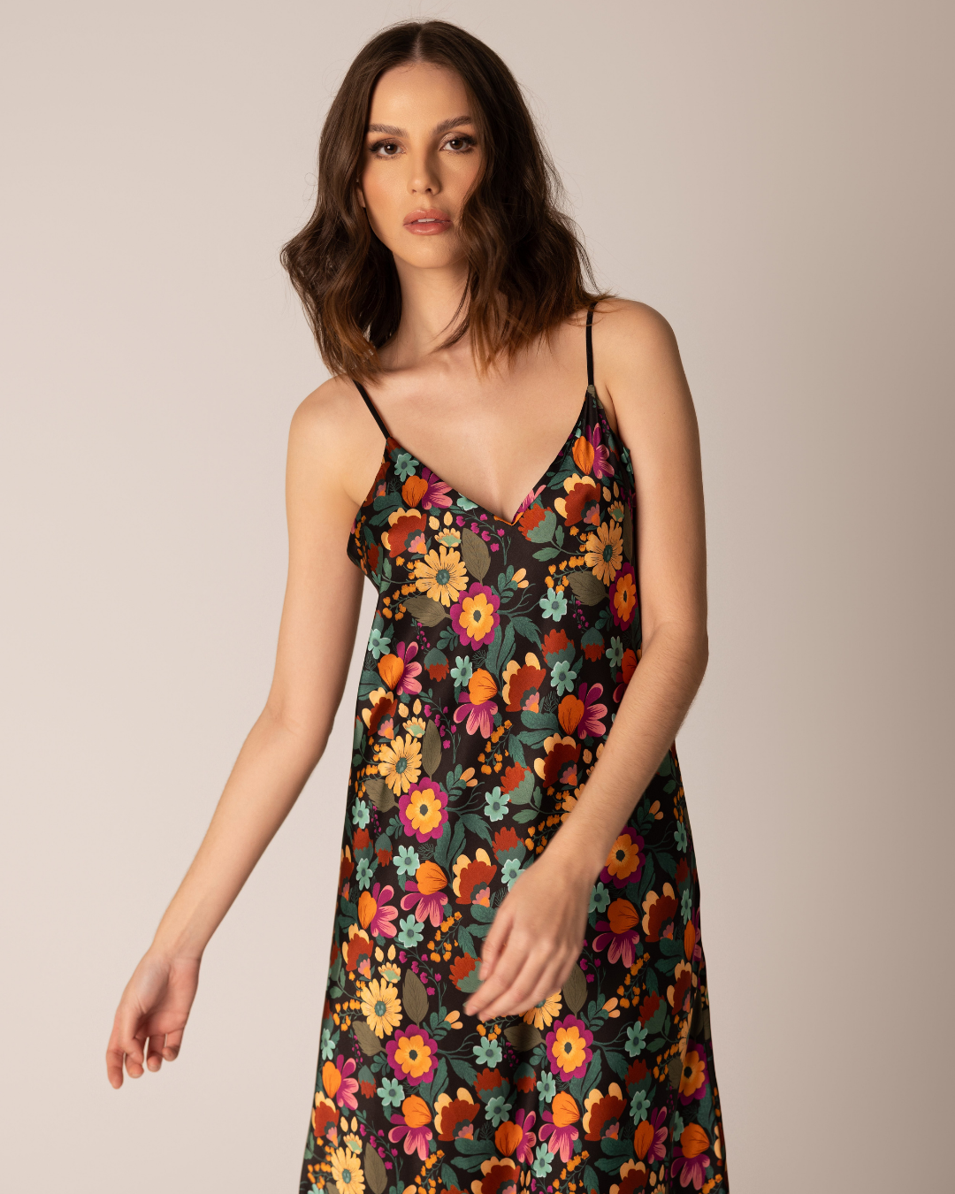Camisola Longa de Cetim Madalena