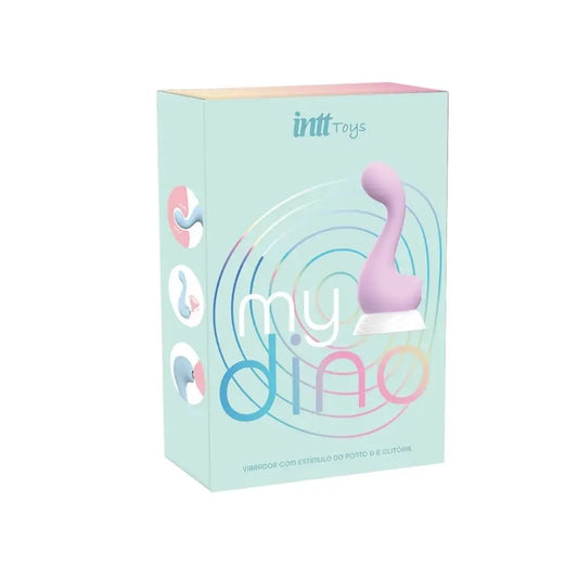 My Dino Licker vibrador com língua estimuladora e estimulo vaginal rosa