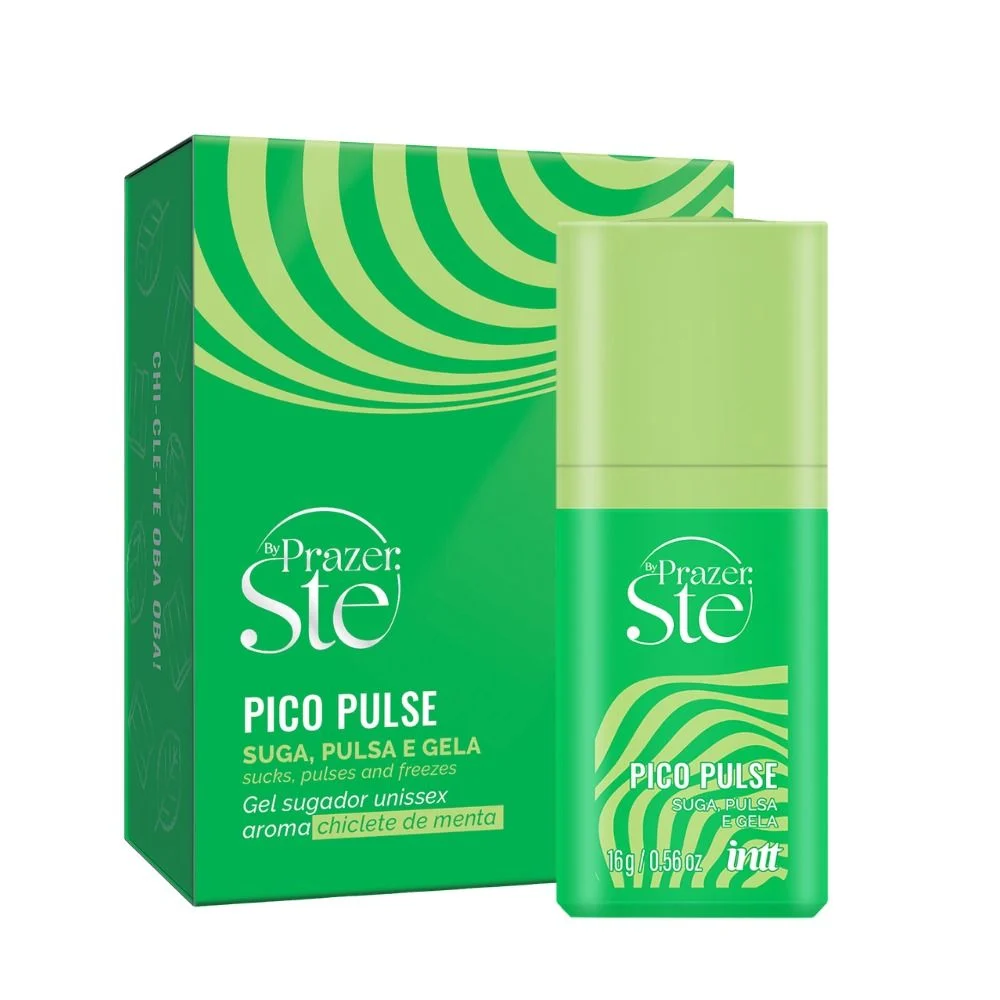 PICO PULSE Chiclete de menta - o gel que suga, vibra, pulsa e te faz perder o fôlego.