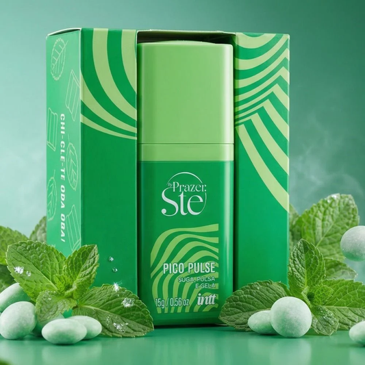 PICO PULSE Chiclete de menta - o gel que suga, vibra, pulsa e te faz perder o fôlego.