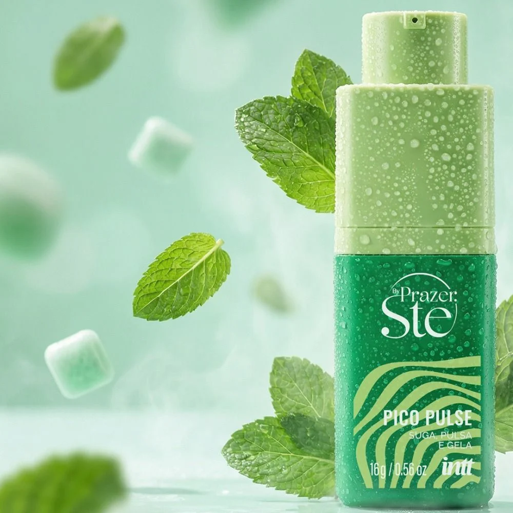 PICO PULSE Chiclete de menta - o gel que suga, vibra, pulsa e te faz perder o fôlego.