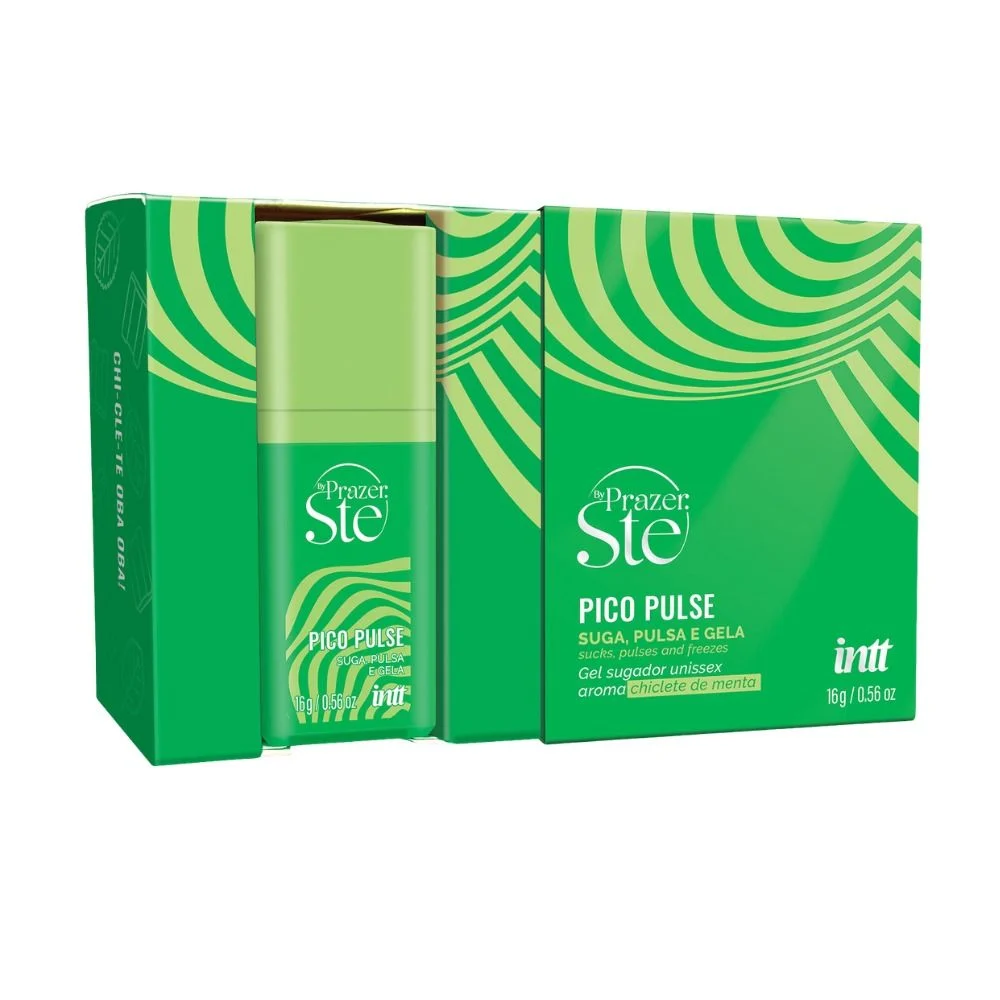 PICO PULSE Chiclete de menta - o gel que suga, vibra, pulsa e te faz perder o fôlego.