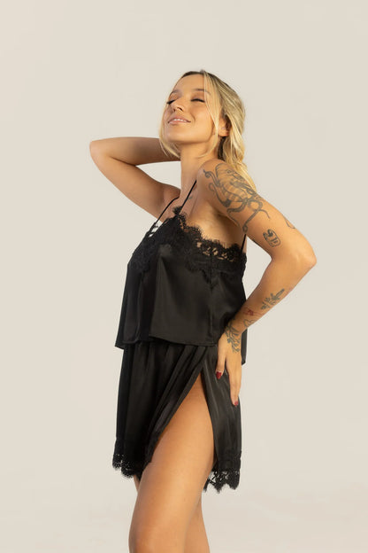 Babydoll em Cetim Gabi