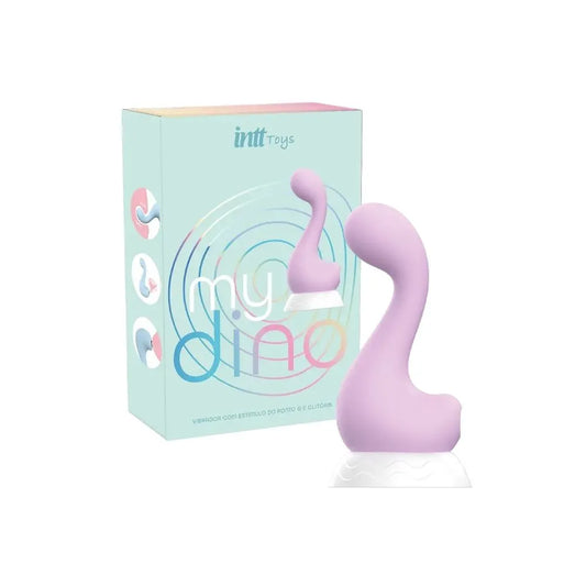 My Dino Licker vibrador com língua estimuladora e estimulo vaginal rosa